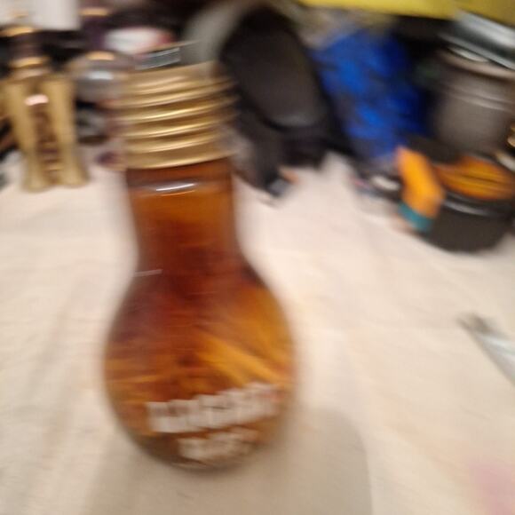 Vintage Amber Glass Light Bulb Match Stick Holder Mid Century Blown Glass 5.5” - Picture 2 of 5